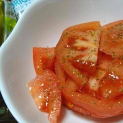普通のトマトで作ってみました。とっても美味しかったです♡ごちそうさまでした(*‘ω‘ *)